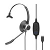 Micro-Casque Filiaire Monaural Connexion USB-C avec Fonctions Cordon USB C-BX